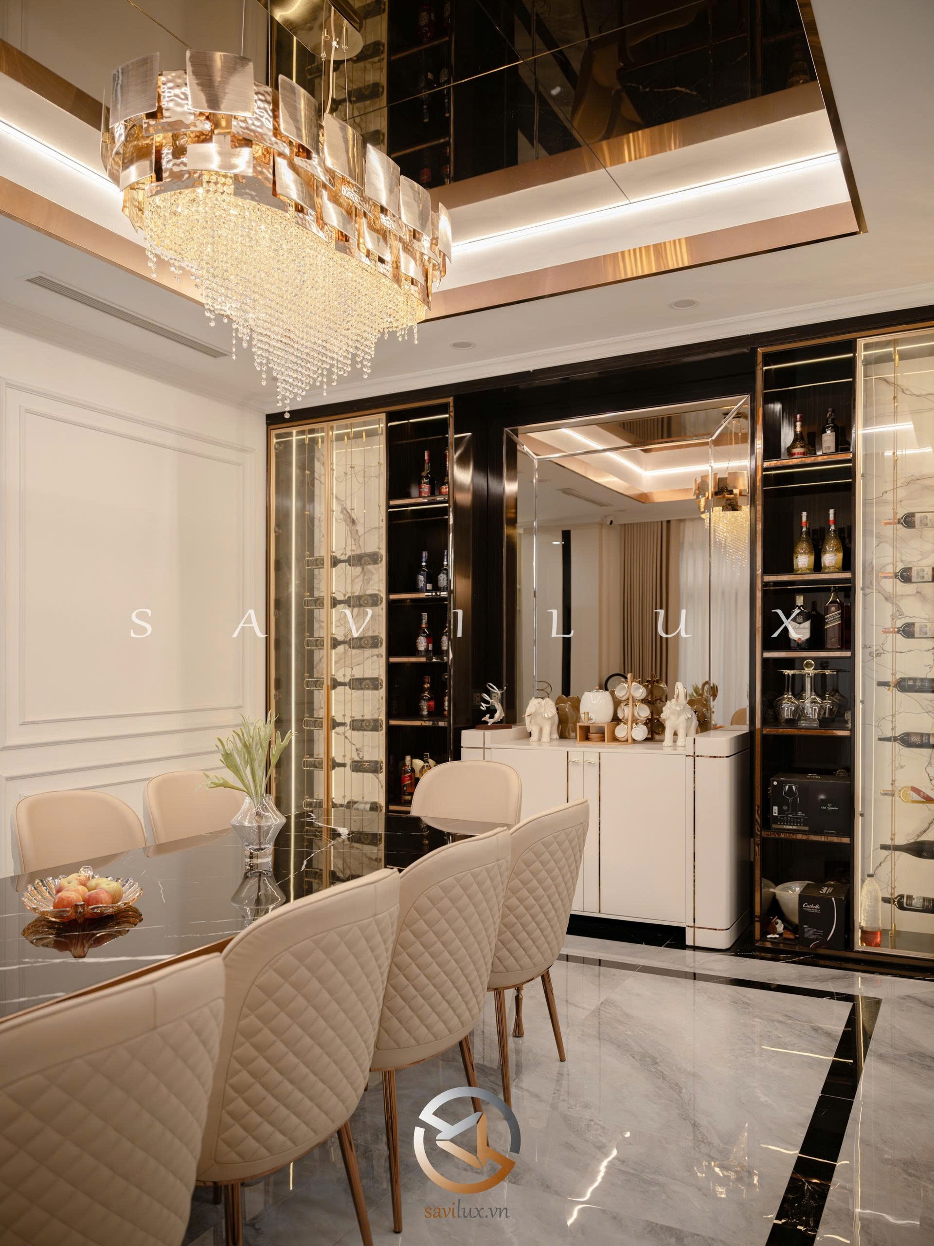 Không gian nội thất phòng bếp
