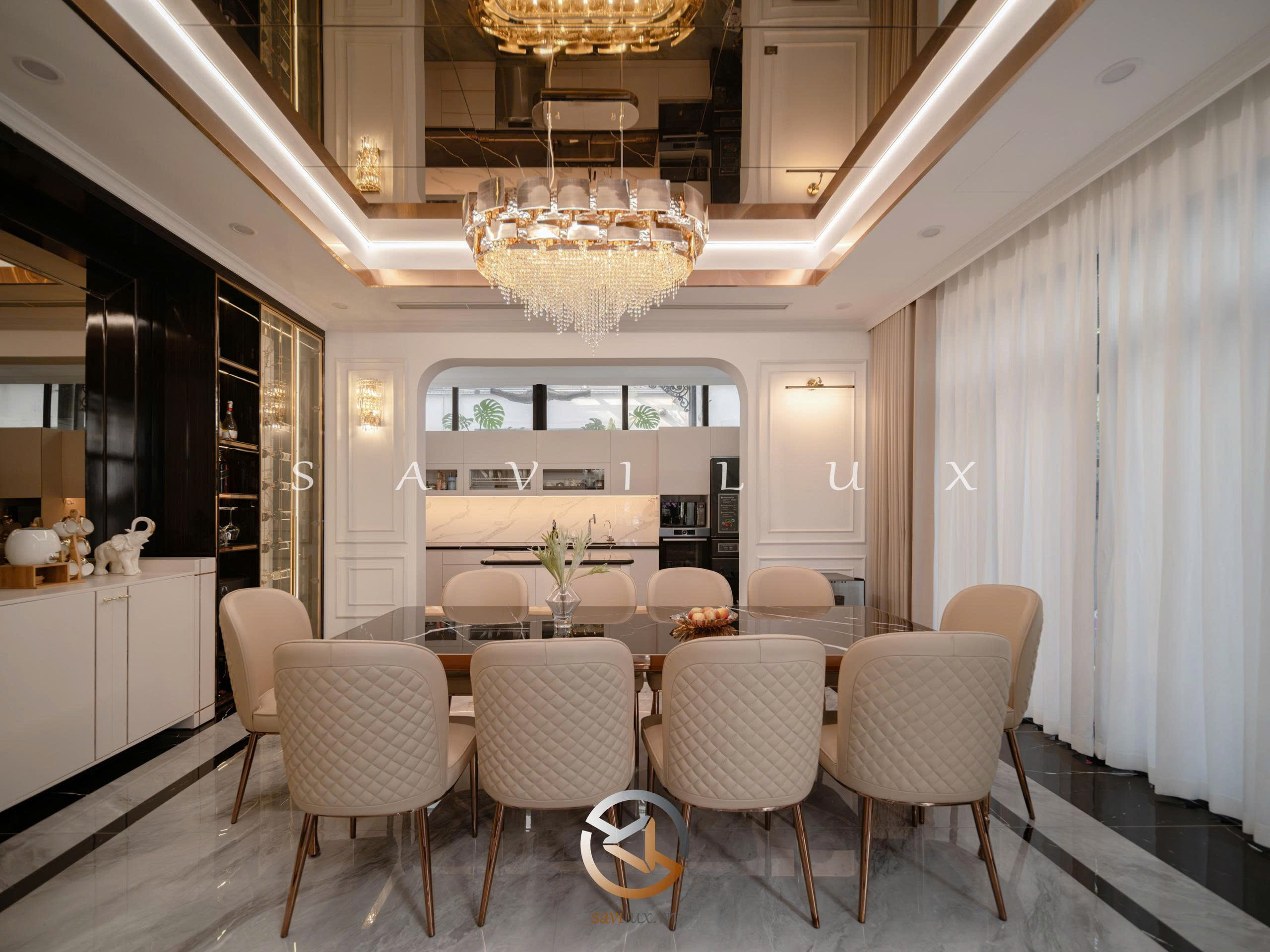 Không gian nội thất phòng bếp