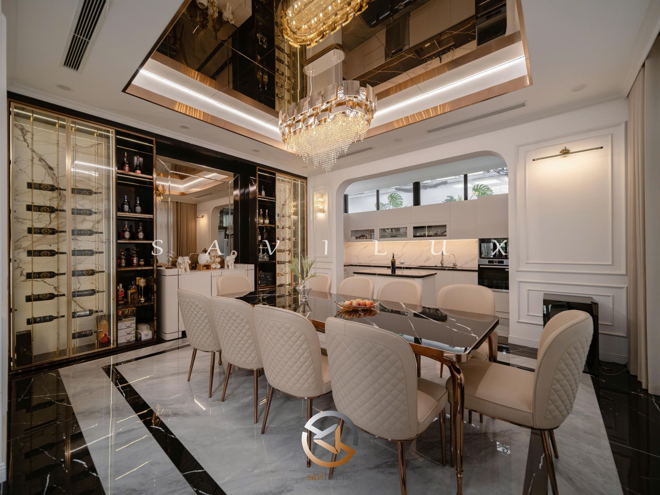 Không gian nội thất phòng bếp