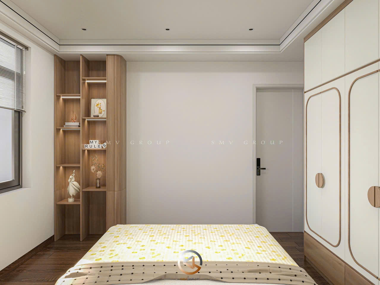thiết kế 3D phòng ngủ 1 