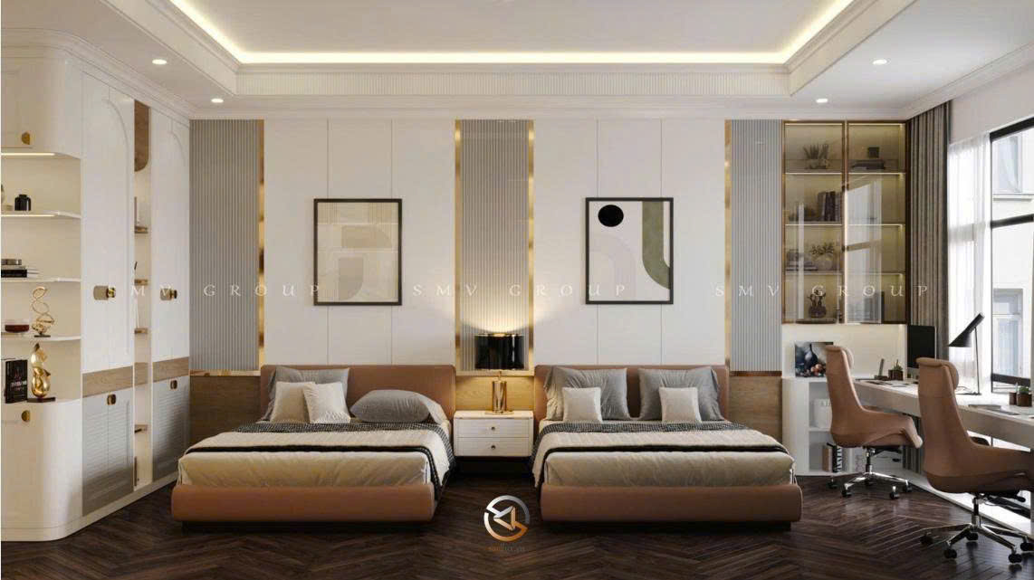 Không gian thiết kế phòng ngủ ho các con