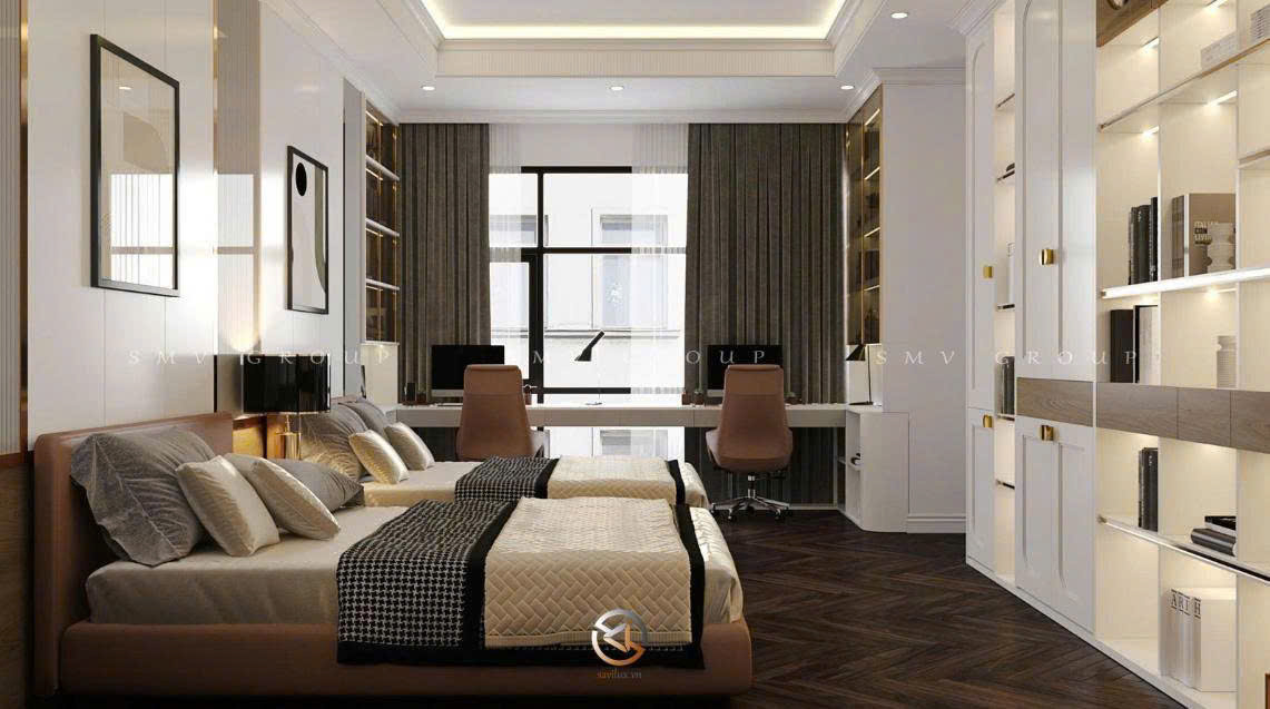 Không gian thiết kế phòng ngủ ho các con