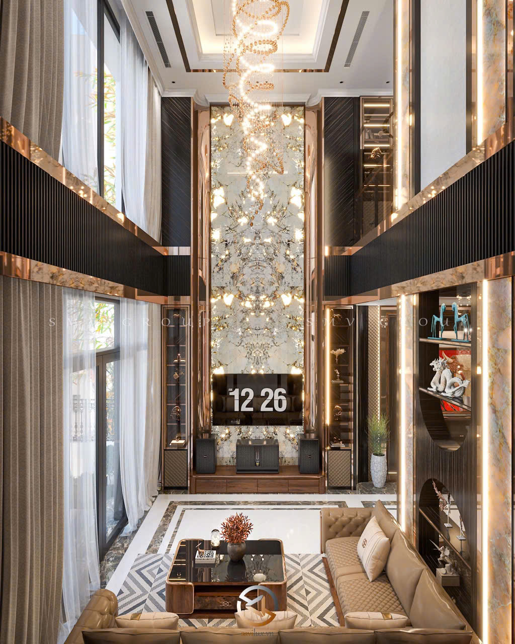 Vinhomes Global Gate - Thiết kế phòng khách thông tầng
