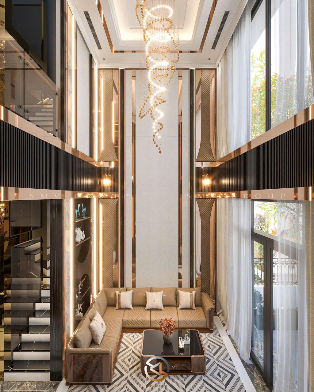 Vinhomes Global Gate - Thiết kế phòng khách thông tầng