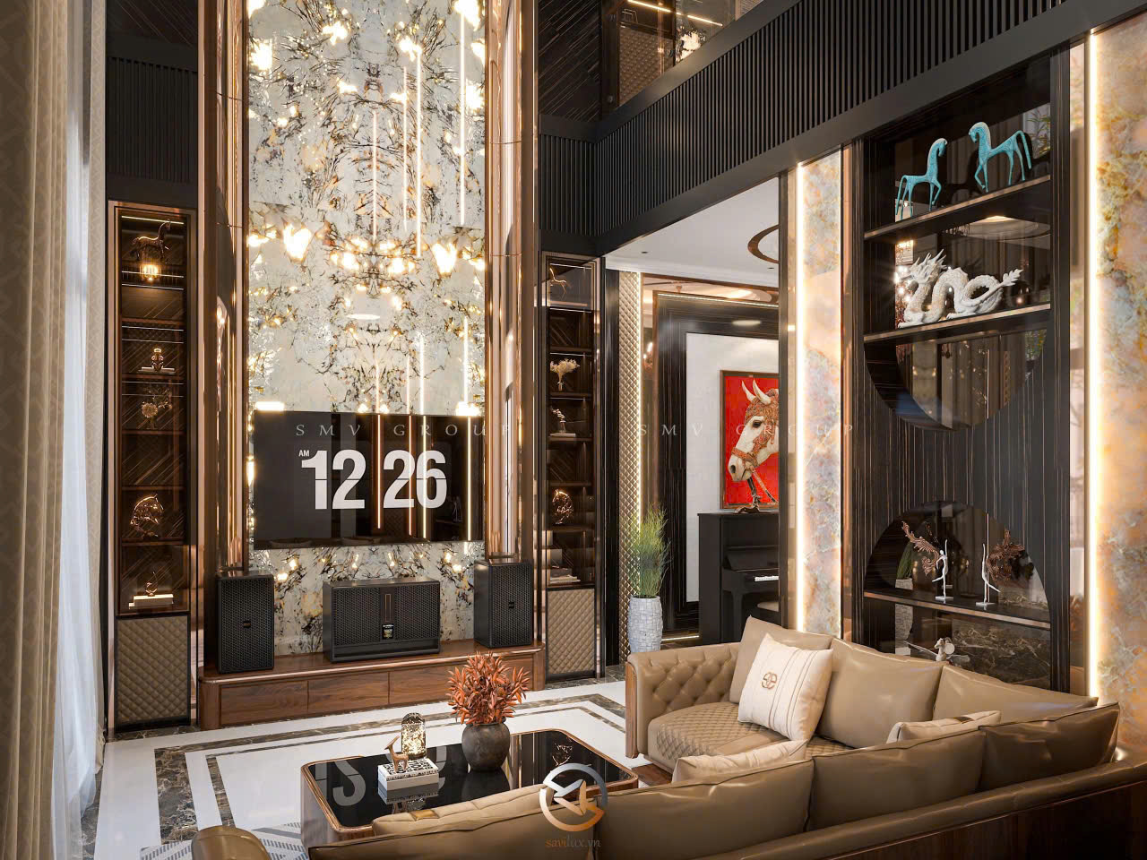 Vinhomes Global Gate - Thiết kế phòng khách thông tầng