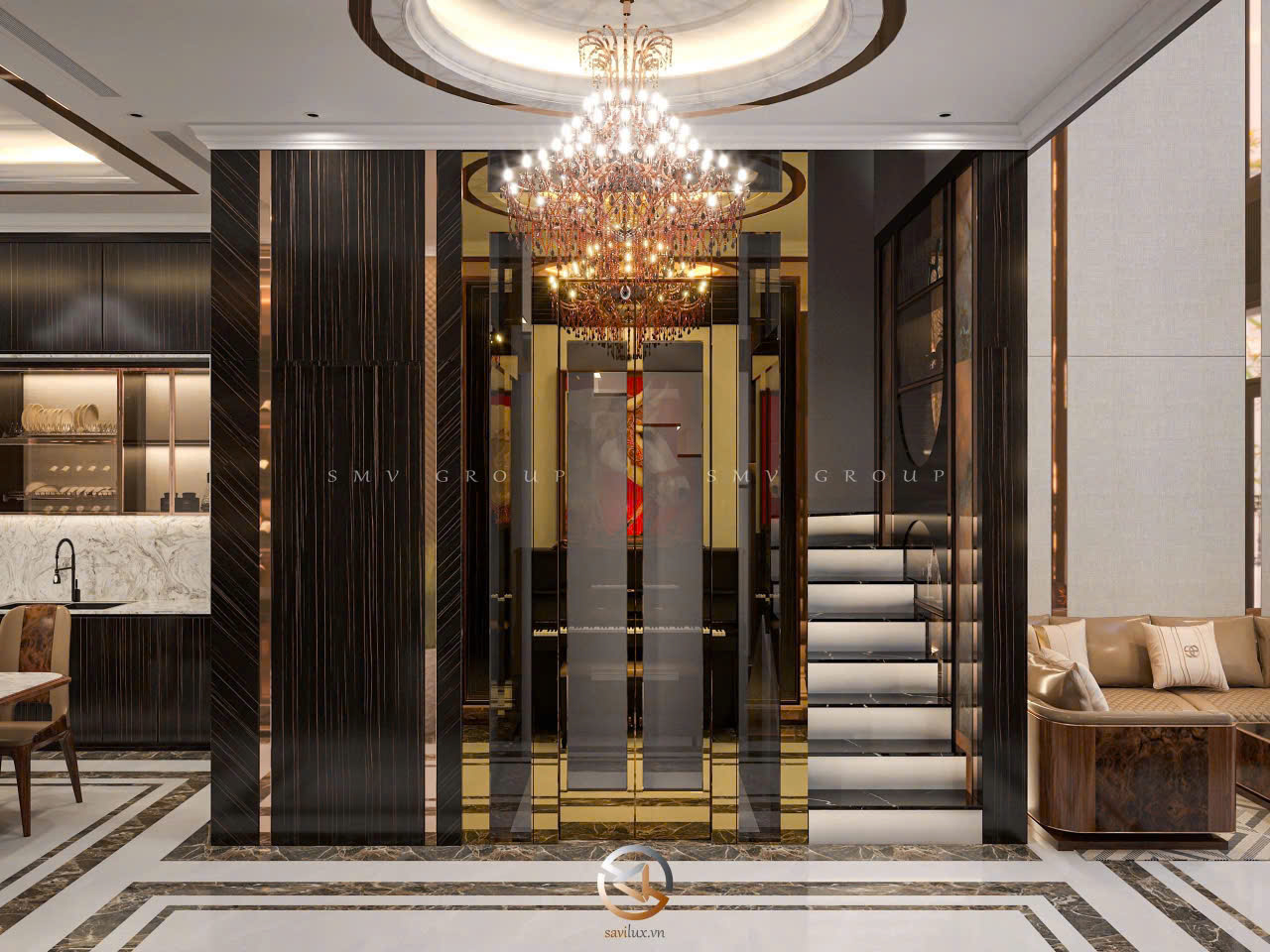 Vinhomes Global Gate - Thiết kế phòng khách thông tầng