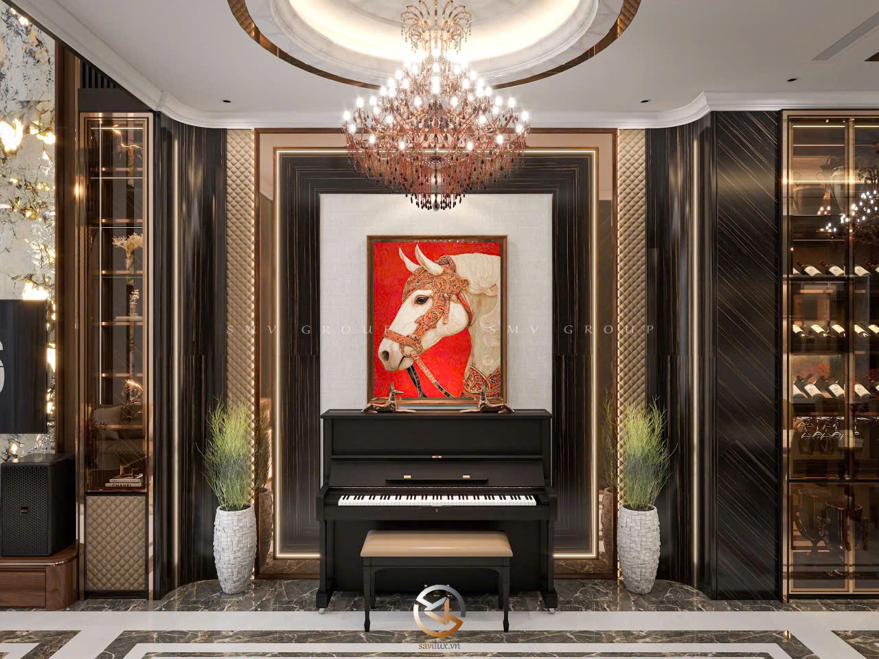 Vinhomes Global Gate - Thiết kế phòng khách thông tầng